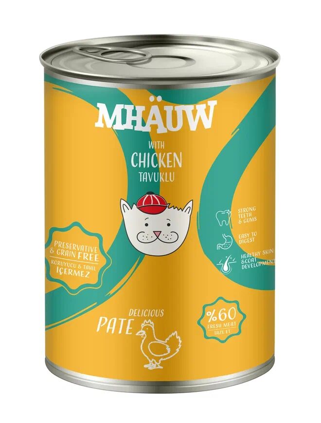 MHAUW CAT CANNED PATE CHICKEN 400 G