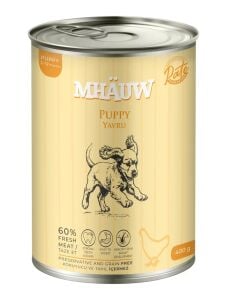 MHAUW DOG CANNED PATE PUPPY CHICKEN 400 G