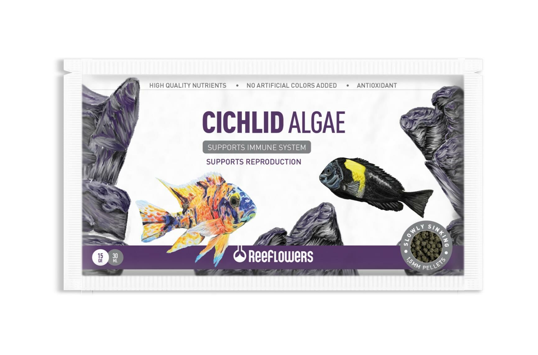 CİCHLİD ALGAE PELLET 1,5 MM  15 GR X 24